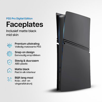PlayStation 5 Pro Faceplates Digital Edition Black