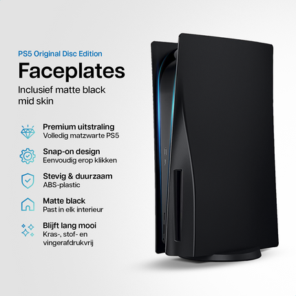 PlayStation 5 Original Faceplates Disc Edition Black