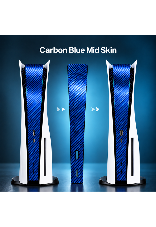 PlayStation 5 Mid Skin Carbon Blue