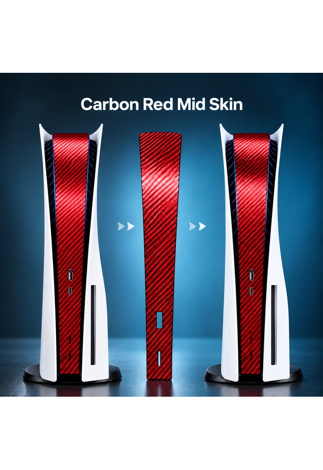 PlayStation 5 Mid Skin Carbon Red