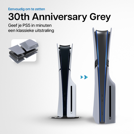 PlayStation 5 Pro Faceplates Disc Edition 30th Anniversary Grey