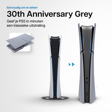 PlayStation 5 Slim Faceplates Digital Edition 30th Anniversary Grey