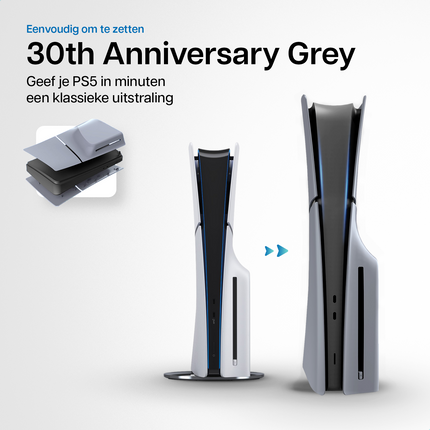 PlayStation 5 Slim Faceplates Disc Edition 30th Anniversary Grey