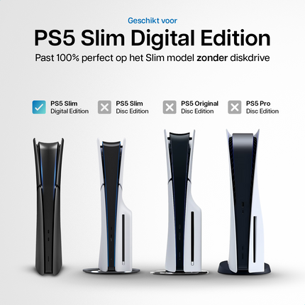 PlayStation 5 Slim Faceplates Digital Edition Black