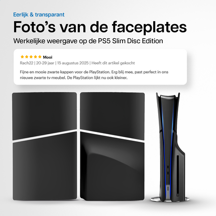 PlayStation 5 Slim Faceplates Disc Edition Black